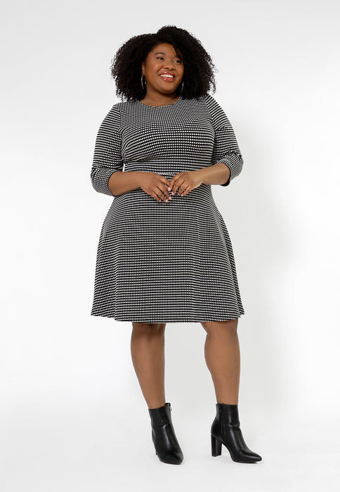 Leota Women's Katherine Fit And Flare Dress (Curve) Black