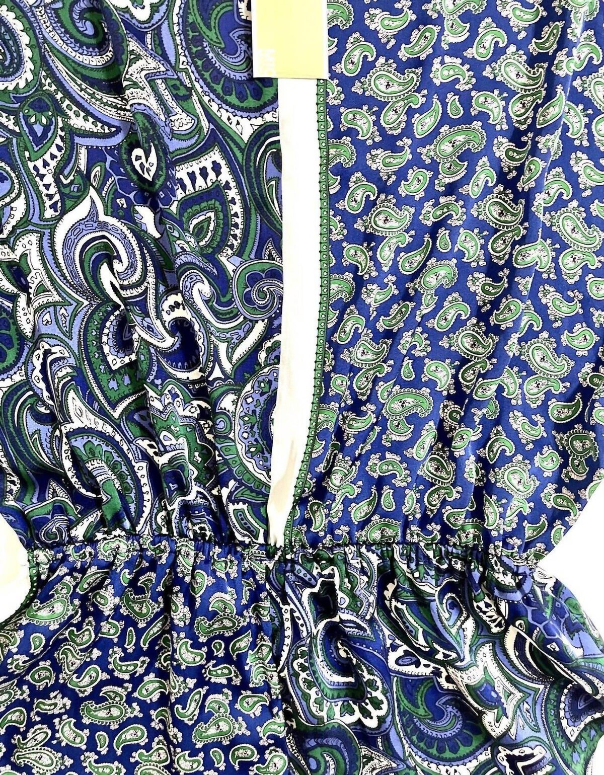 Michael Kors - Women's Paisley Print Satin Dropped Shoulder Blouse
