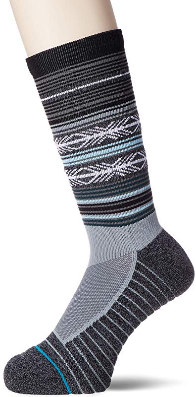Stance Men's Mahalo Crew Athletic Socks 2 pack Grey Medium Gray Size Medium (Shoes Size 6-8.5 US)