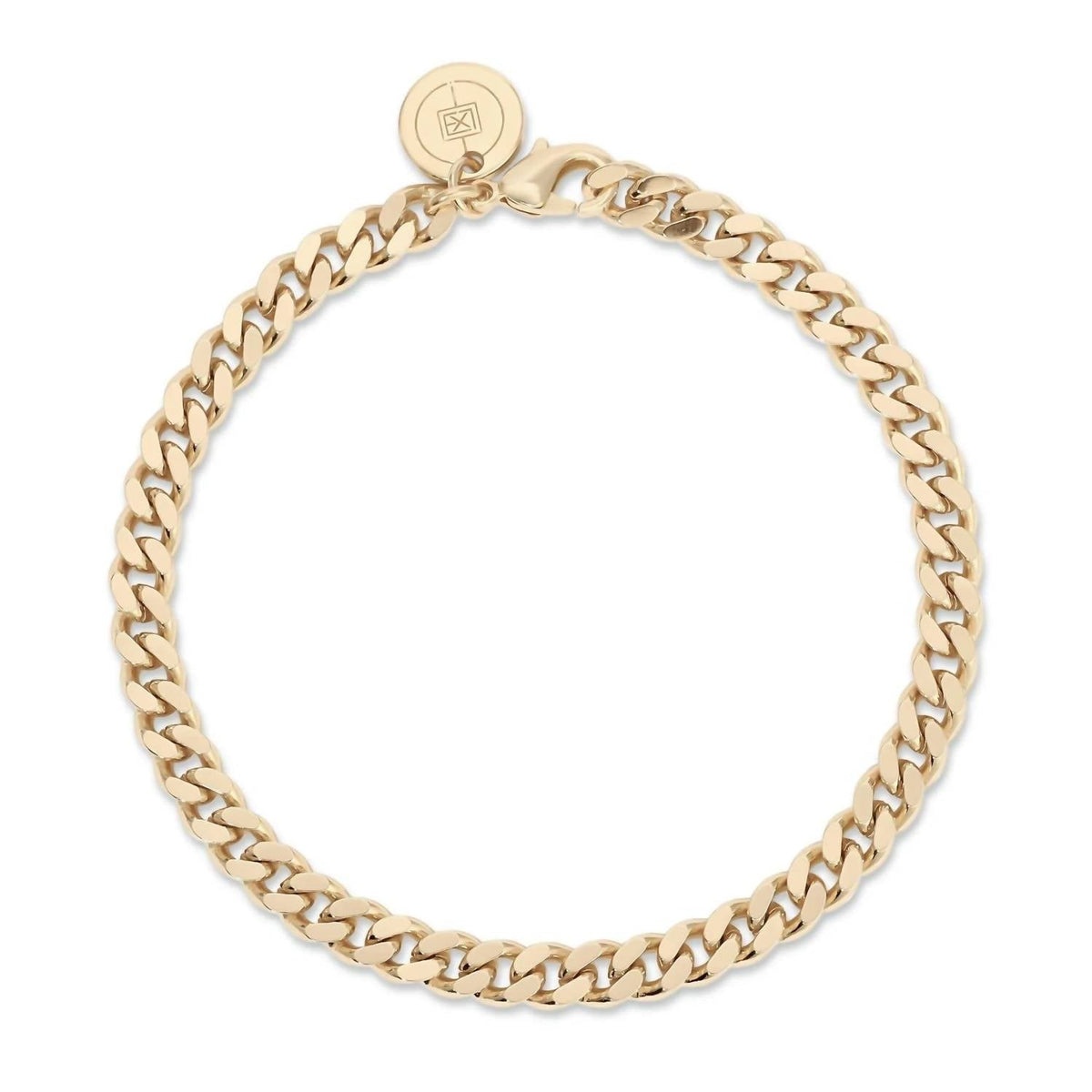 Eklexic - Women's Micro Link Curb Chain Anklet