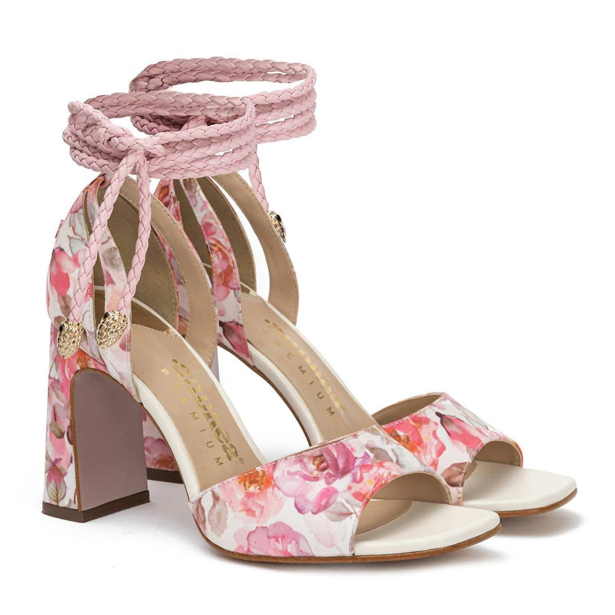 Andrea - Women's High Heel Sandals With Rope Ankle Strap