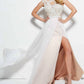Mac Duggal - Beaded Open Back Prom Dress with Overskirt
