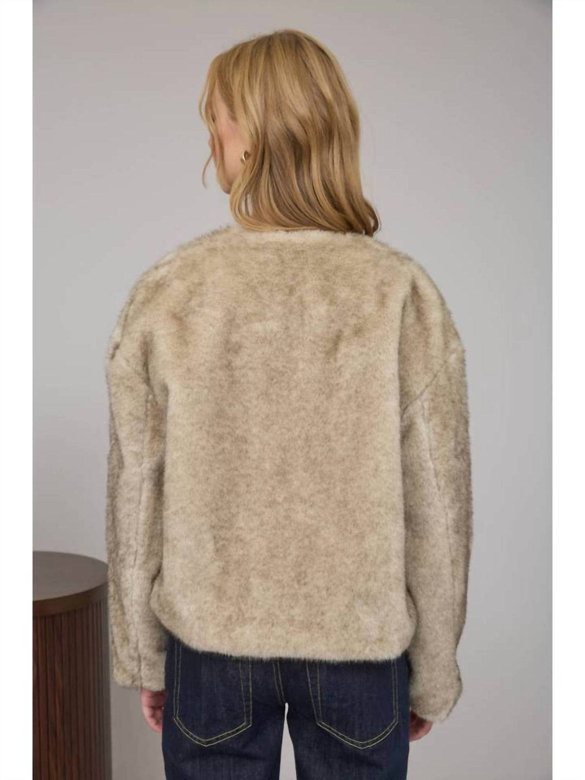 Blu Pepper - Faux Fur Front Tab Coat
