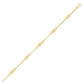 14k Yellow Gold Anklet with Fancy Diamond Shape Filigree Stations