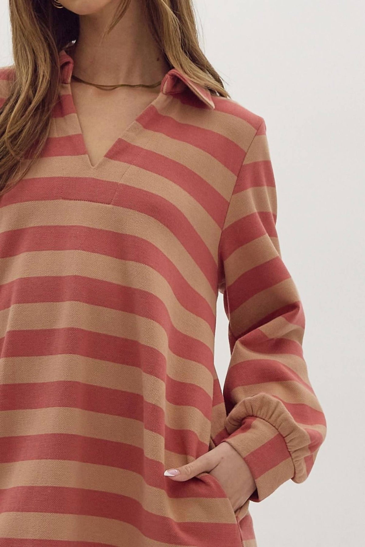 Entro - Tunic Striped Mini Dress