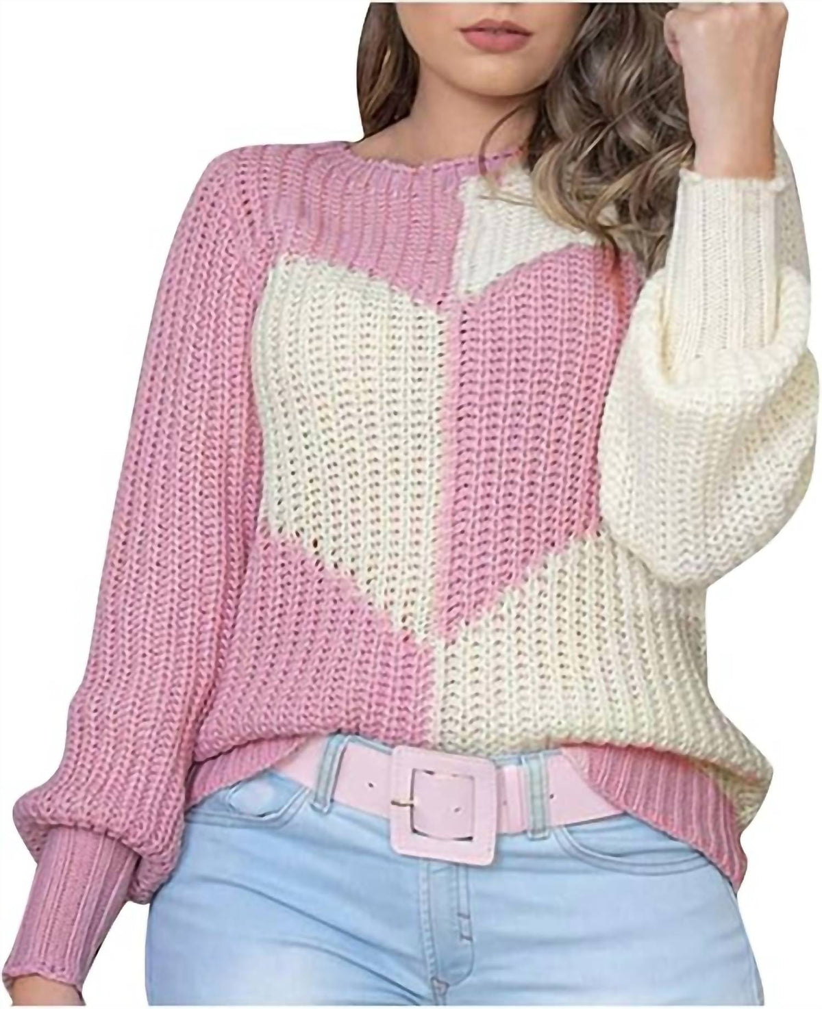 Bibi - Posie Heart Knit Sweater