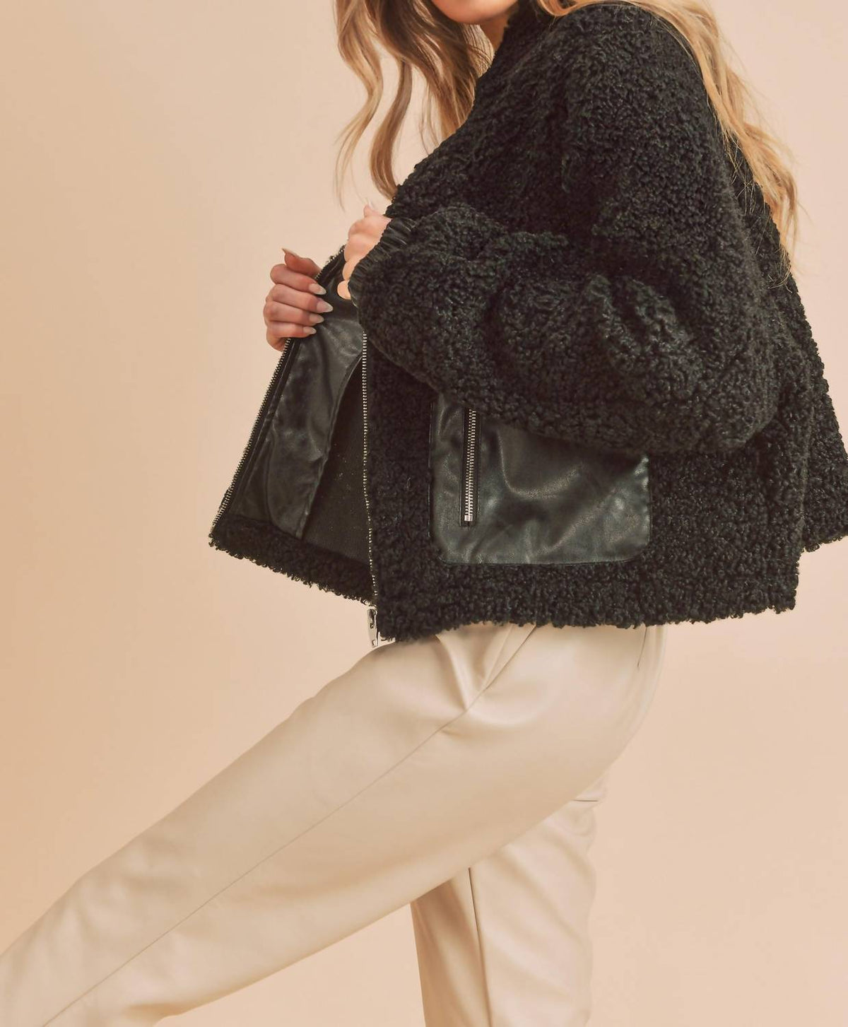 Aemi + Co - Penny Vegan Sherpa Jacket