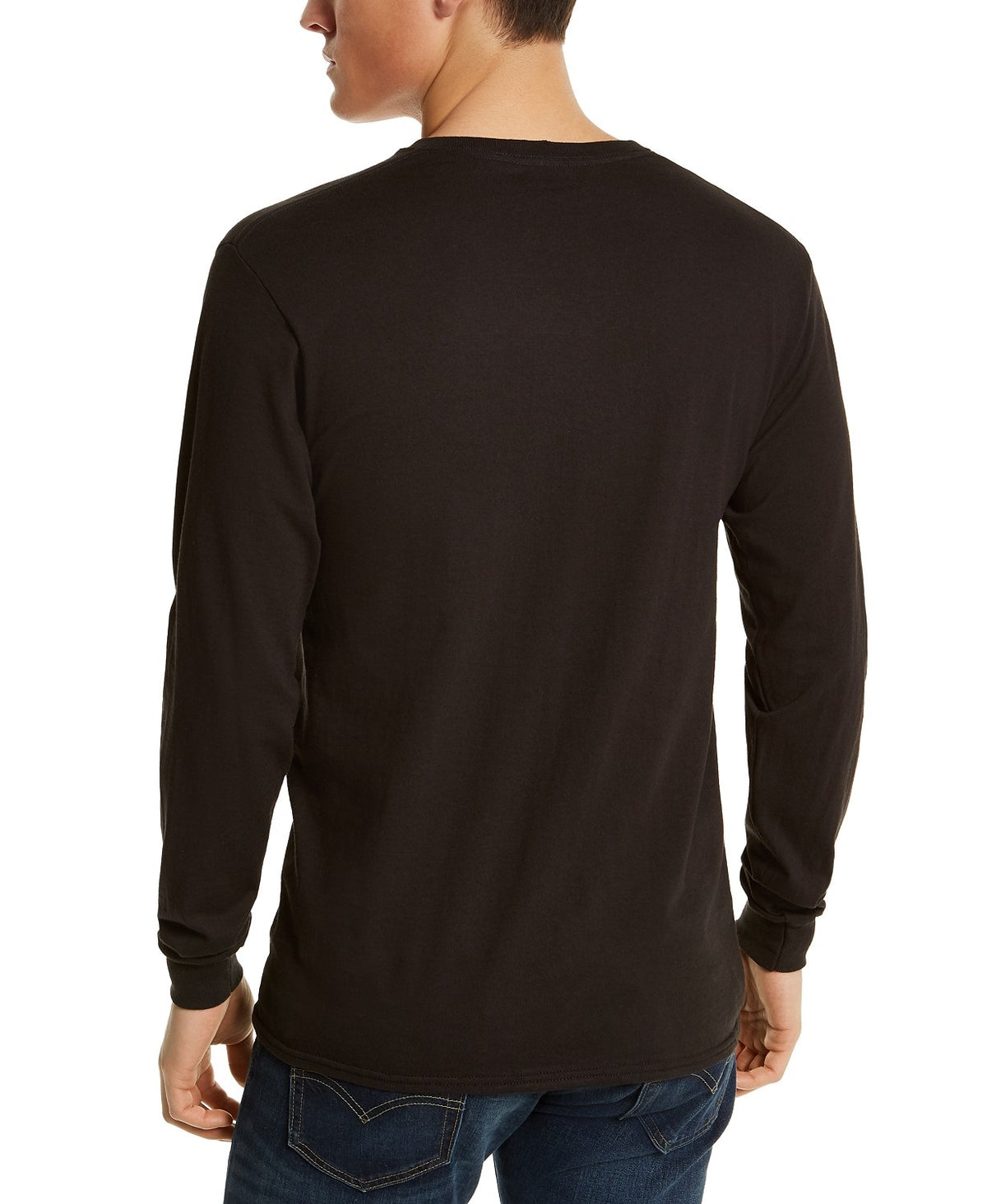 Levi's Men's Long-Sleeve Camo Logo T-Shirt Black Size Large