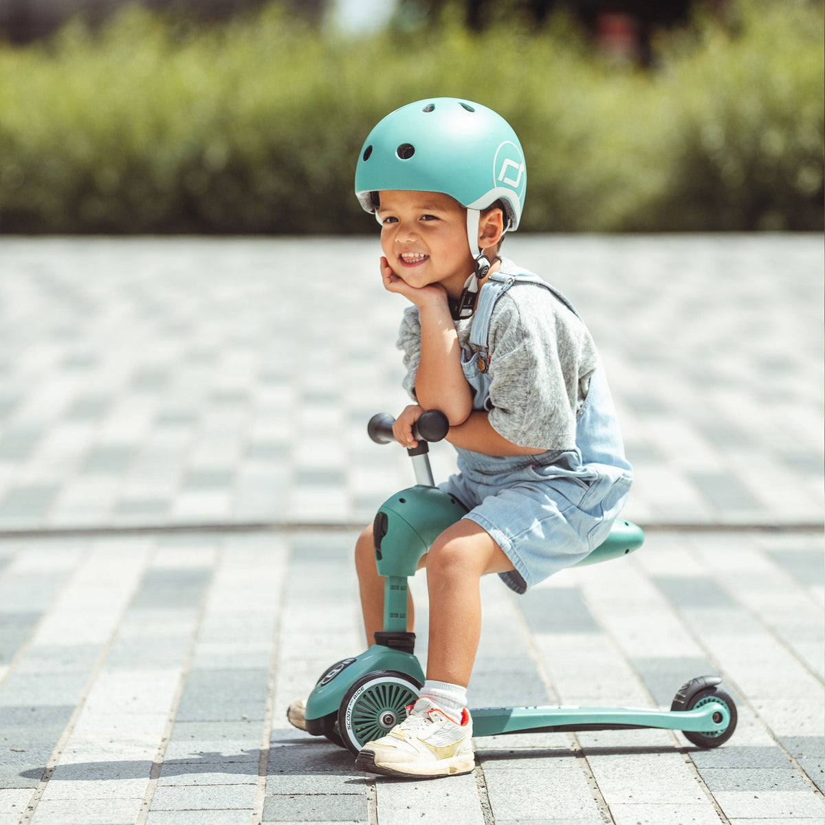 Scoot & Ride 2-in-1 Ride-On & Stand Scooter, Ages 1-5, Highwaykick 1, Forest