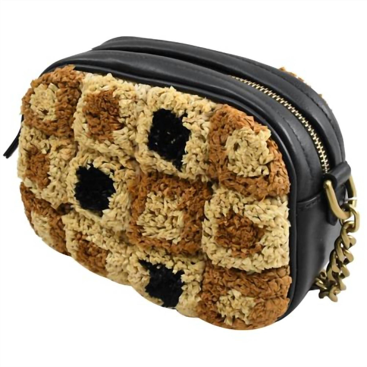 Tory Burch - Kira Straw Patchwork Crossbody Camera Bag