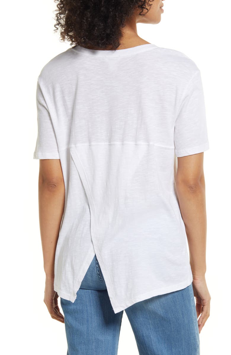 Caslon Notch Back Cotton Blend T-Shirt - Blue Ensign - Size XS