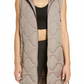 Zella Women's Tan Belted Quilted Longline Vest Size X-Small