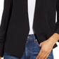 Medium Size Black Halogen Open Front Blazer