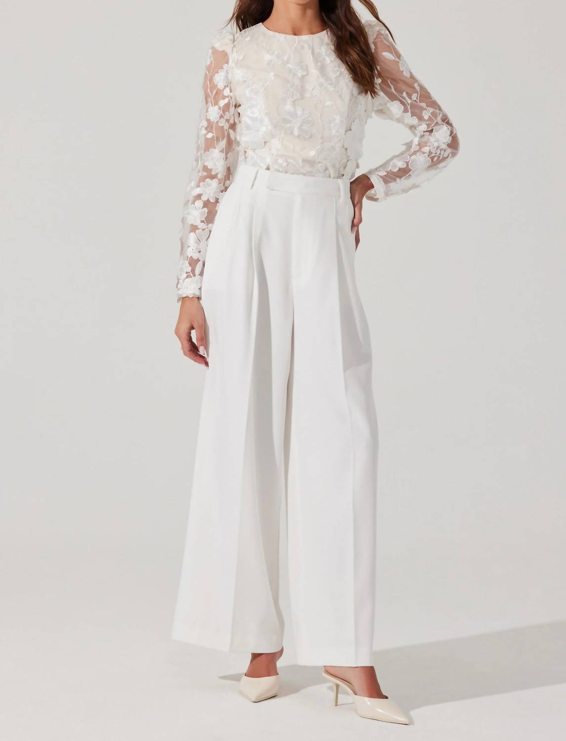 Astr - Bryne Floral Appliqué Top