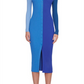 STAUD Shoko Colorblock Sweater Cobalt Multi Size M