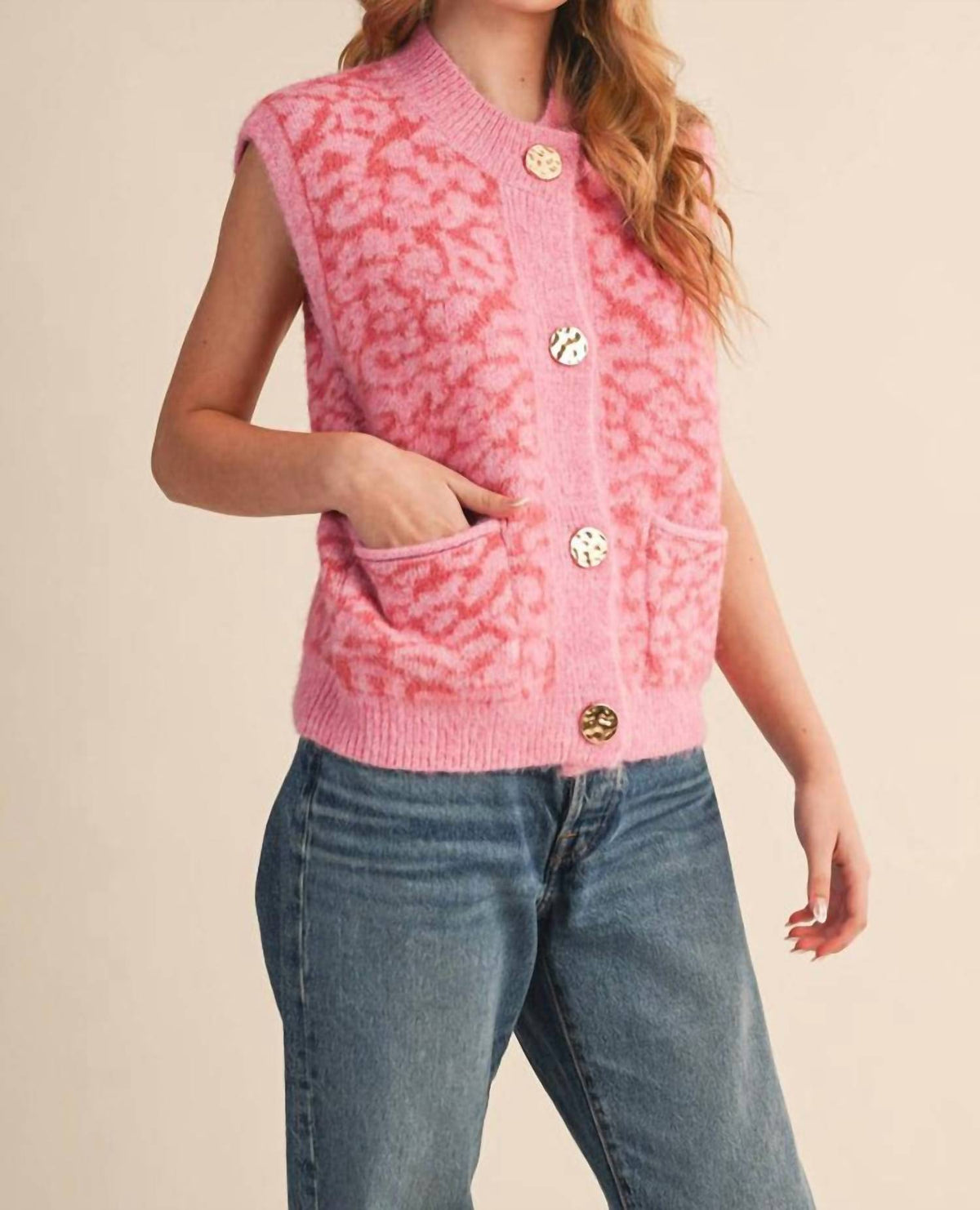 &Merci - Leopard Crewneck Vest