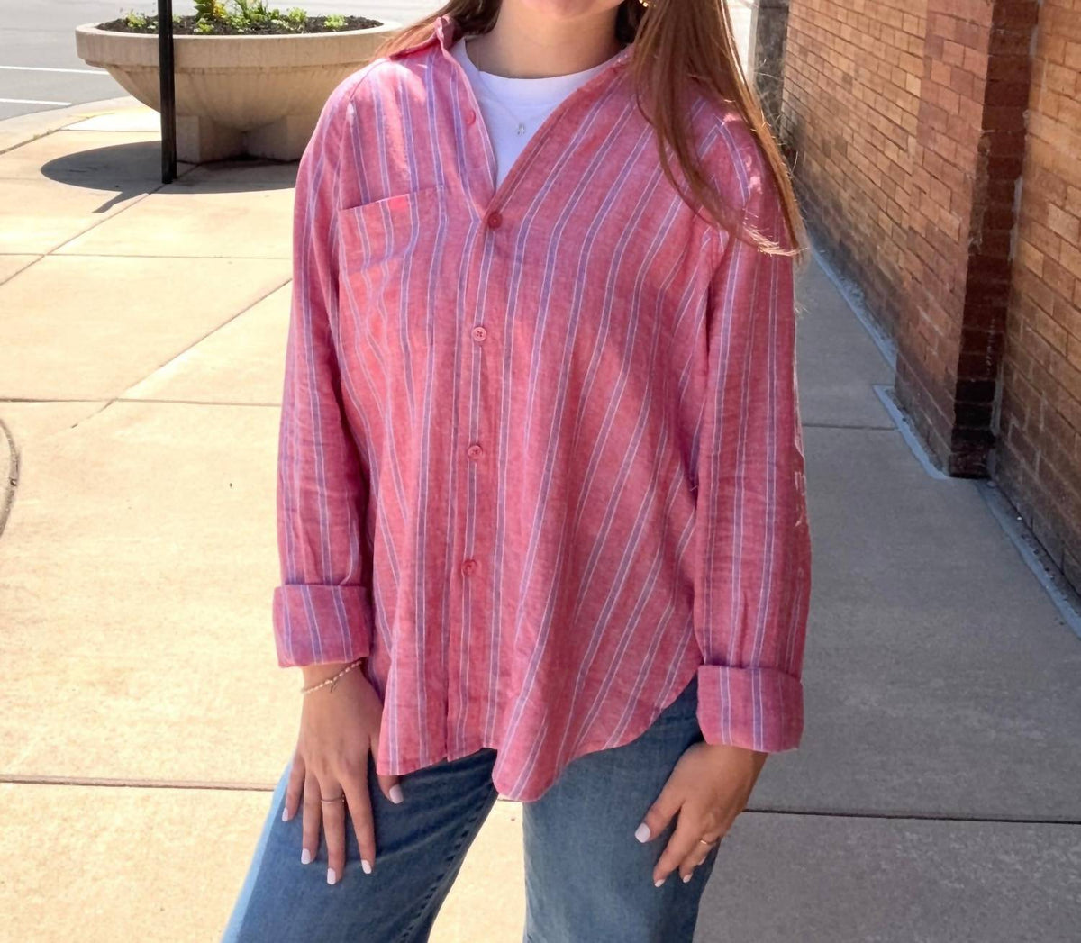 Z Supply - Perfect Linen Button Front Top
