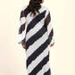 Fashion Szn Curve - Monochrome Twist Front Long Sleeve Dress