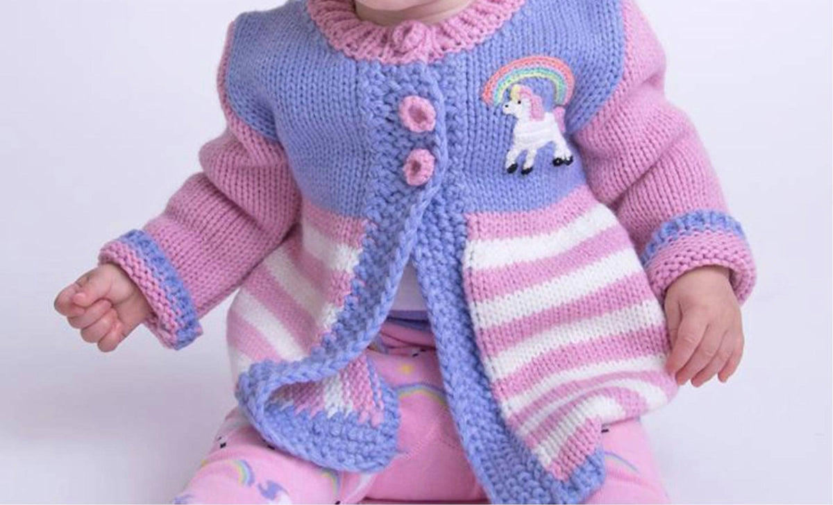 Huggalugs - Baby Girls And Toddlers Unicorn Sweater