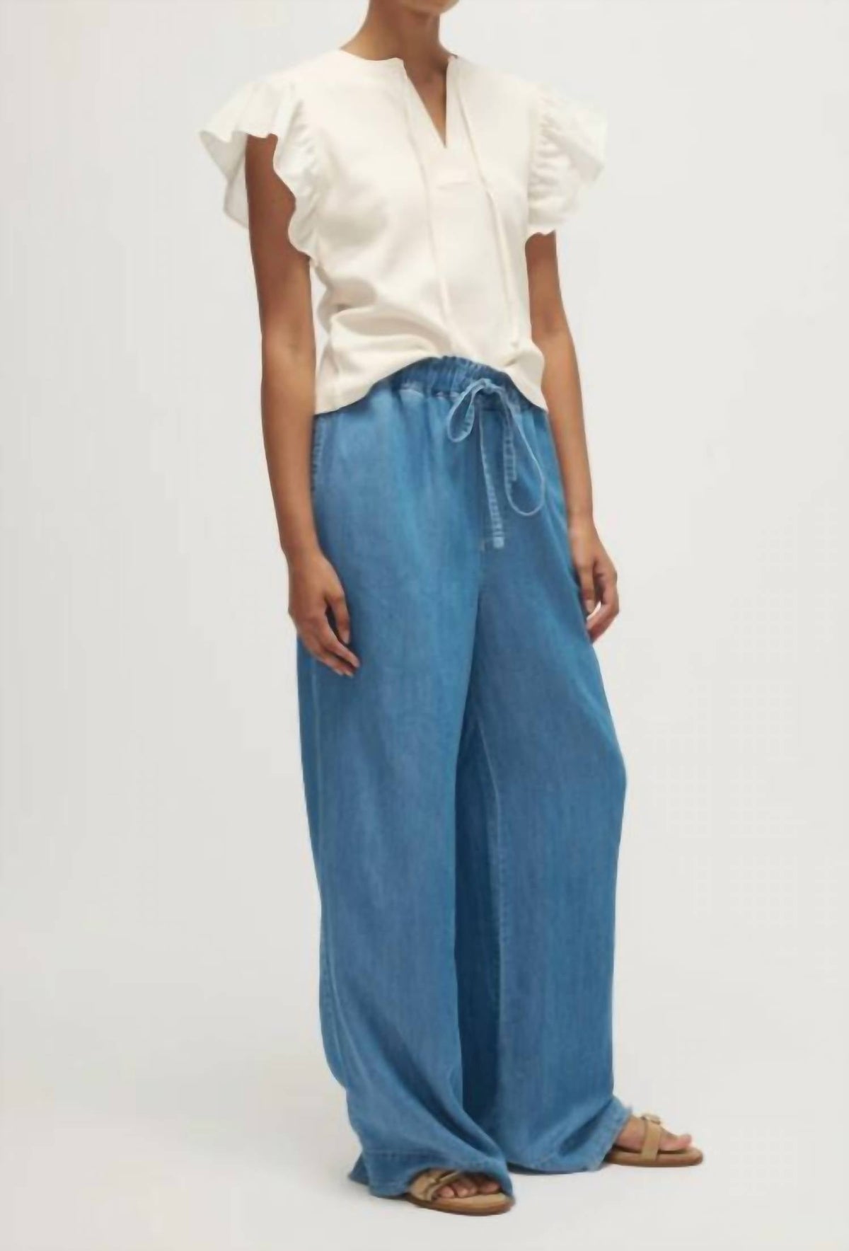 Melissa Nepton - Winston Ruffle Sleeve Rib Tee