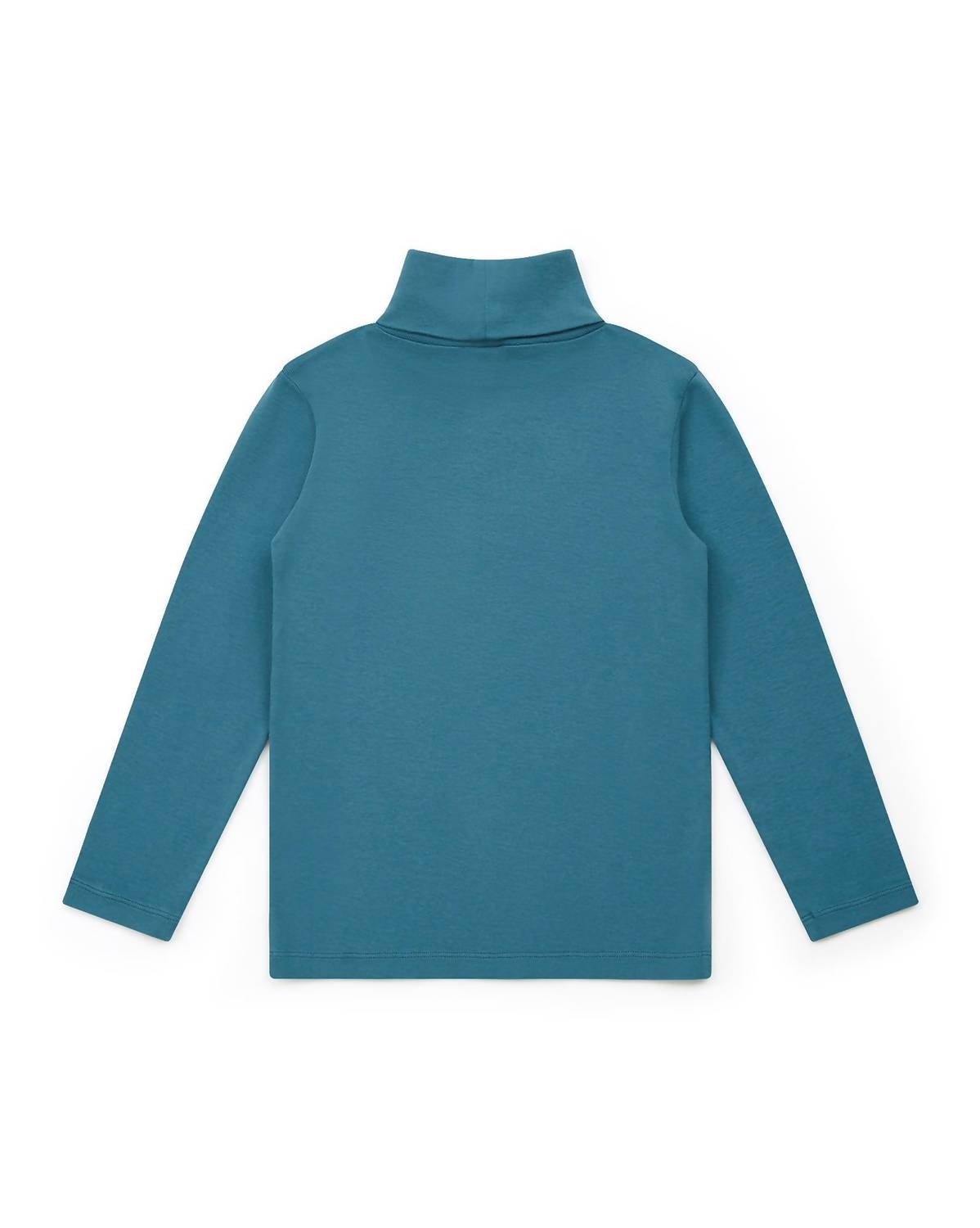 Bonton - Kid's Organic Cotton Ribbed Turtle Neck Sweatshirt