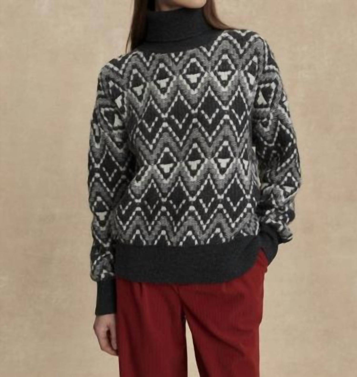 Varley - Ida Relaxed Fairisle Rollneck Sweater