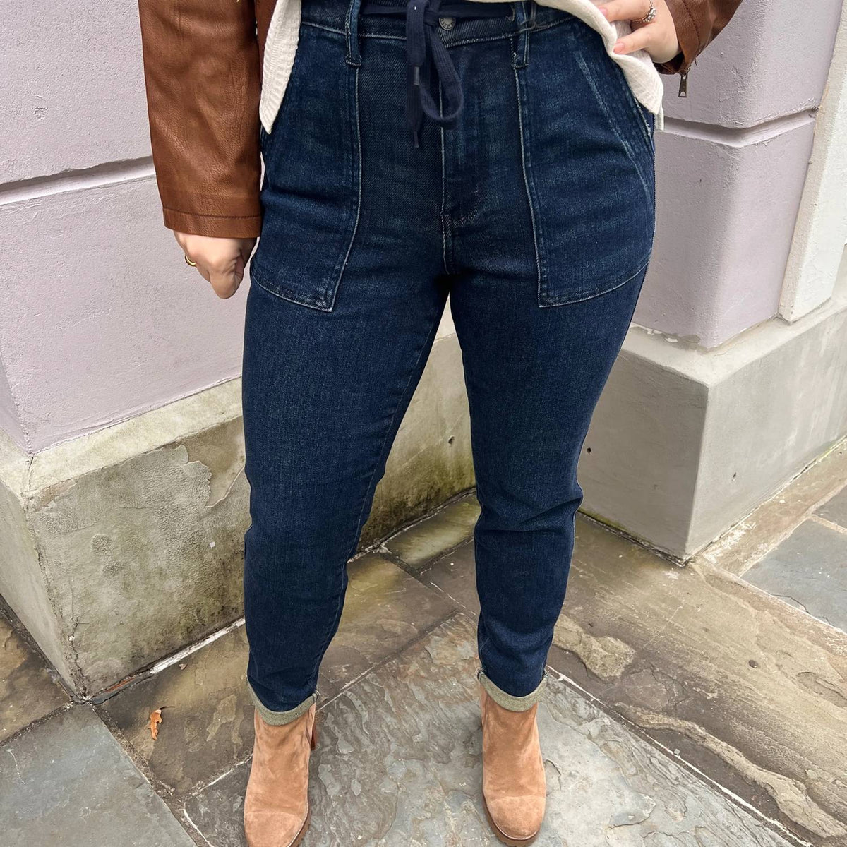 Judy Blue - High Waist Double Cuff Jogger Jeans