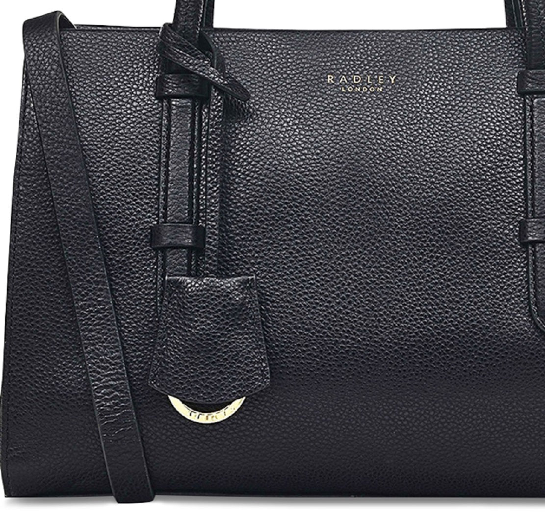 Radley London Women's Albert Street Zip Top Satchel Handbag Black Size Medium