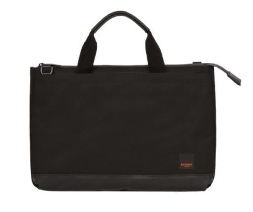 Knomo London Shoreditch Top Zip 12 inch Tablet laptop Slim Brief Case Black Size Regular