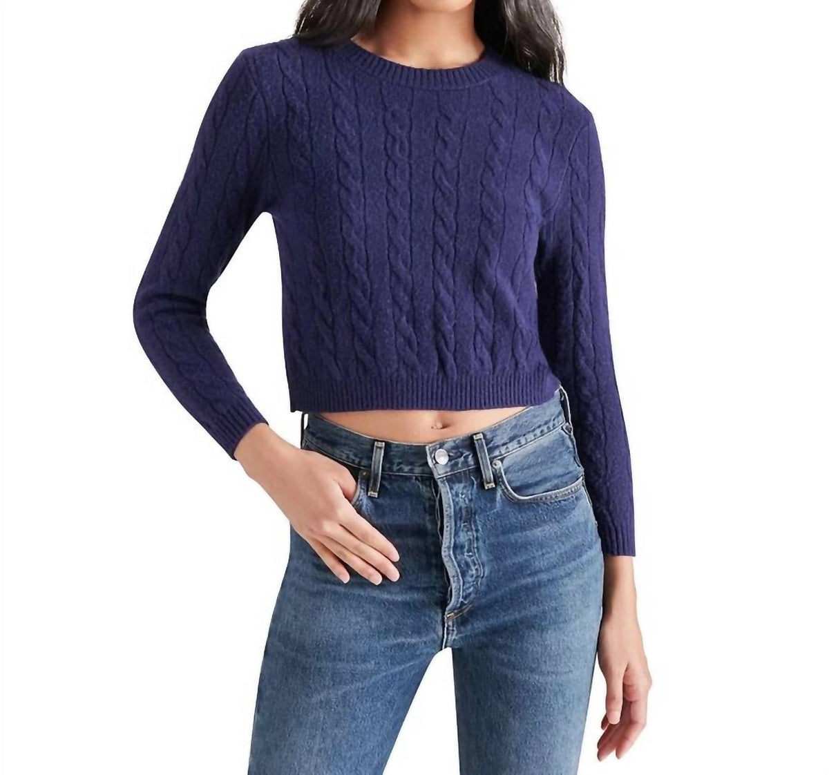 Steve Madden - Jeany Bow Back Cable Knit Sweater