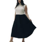 ELOQUII Elements Women's Plus Size Sleevless Mockneck Twofer Midi Dress - 14/16, Black and Cream
