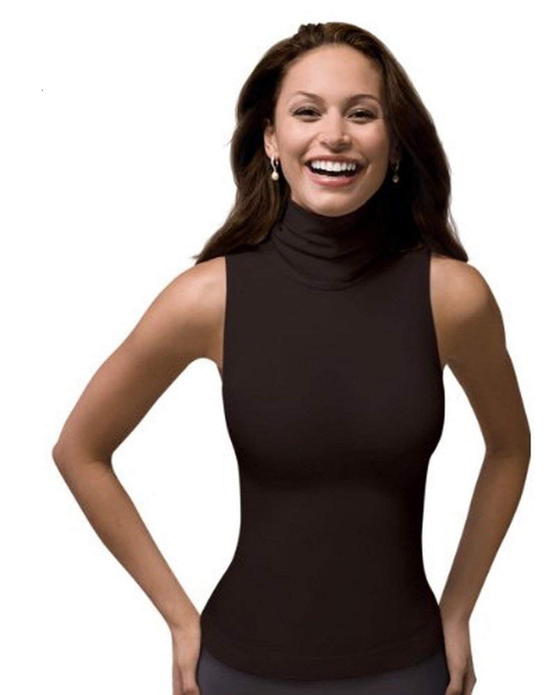SPANX On Top and in Control - Chic Sleeveless Shaping Turtleneck (974) Bittersweet/X - Large