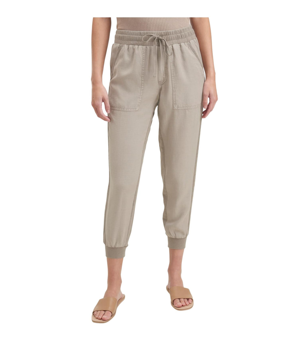 Splendid Womens Lakeside Joggers Tencel Linen Blend Fawn X Large