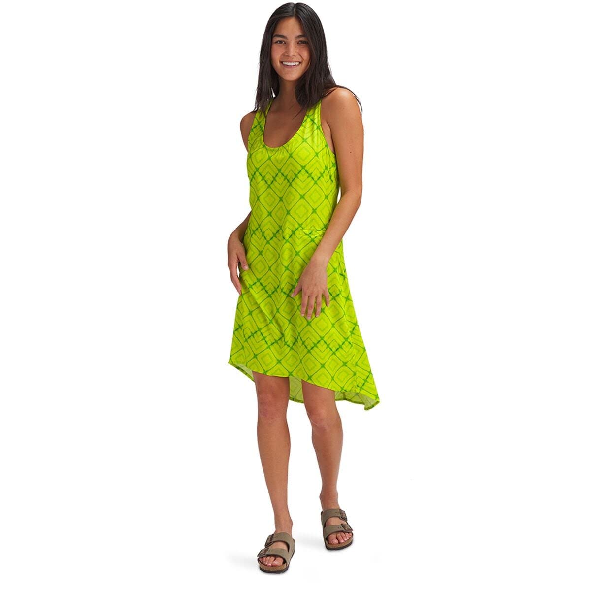 KAVU Women's Jocelyn Dress - Lime Tri Dye