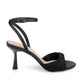 Jewel Badgley Mischka Nanette Black Satin Sandal