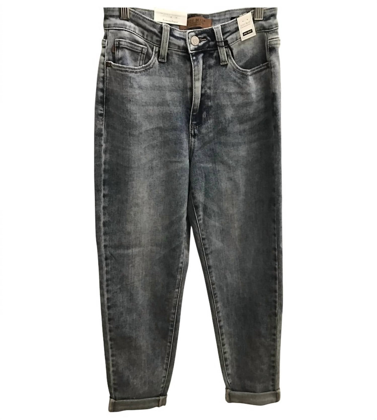 Judy Blue - Women's Double Roll Cuff Boyfriend Jeans