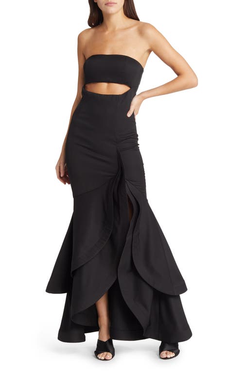 Lulus Fabulous Festivities Strapless Dress in Black  Size Medium
