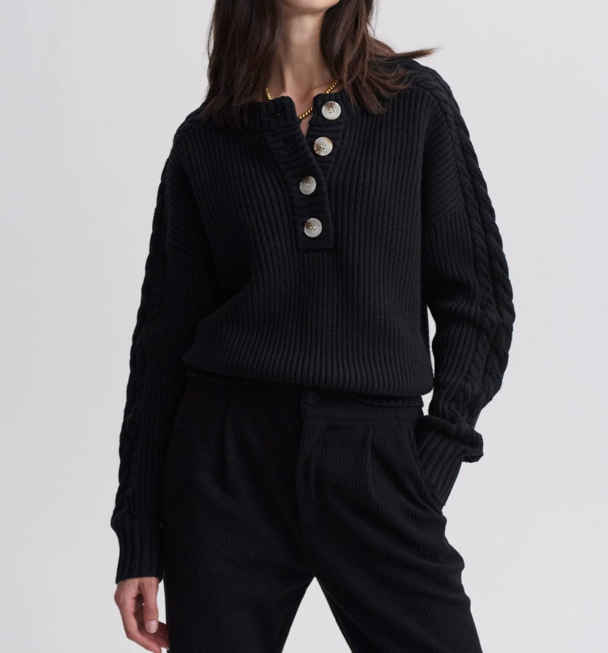 Varley - Vera Button Neck Sweater