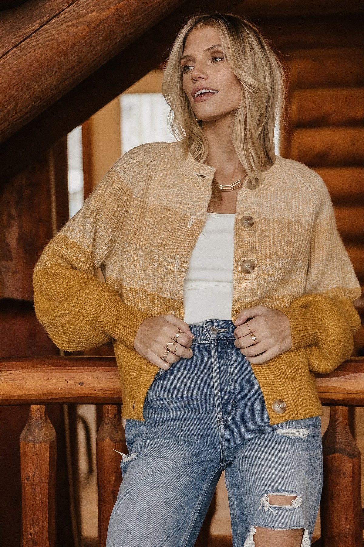 VERO MODA Women's Delaine Knitted Cardigan Yellow Size X-Large