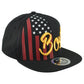 Top Level Boston City Massachusetts State Stripes Stars Adults Snapback Hat Cap
