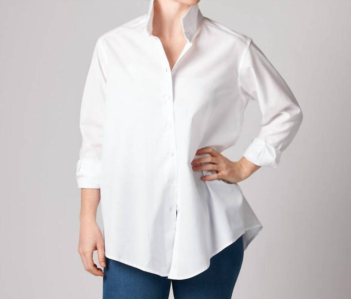 Jill Mcgowan - Joan Easy Cut Stand Collar Shirt