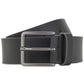 BOSS Men's Logo Embossed Leather Belt Blue Size 34