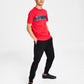 Hugo Boss Men's Dinotto Logo Tape T-Shirt Red Size Medium