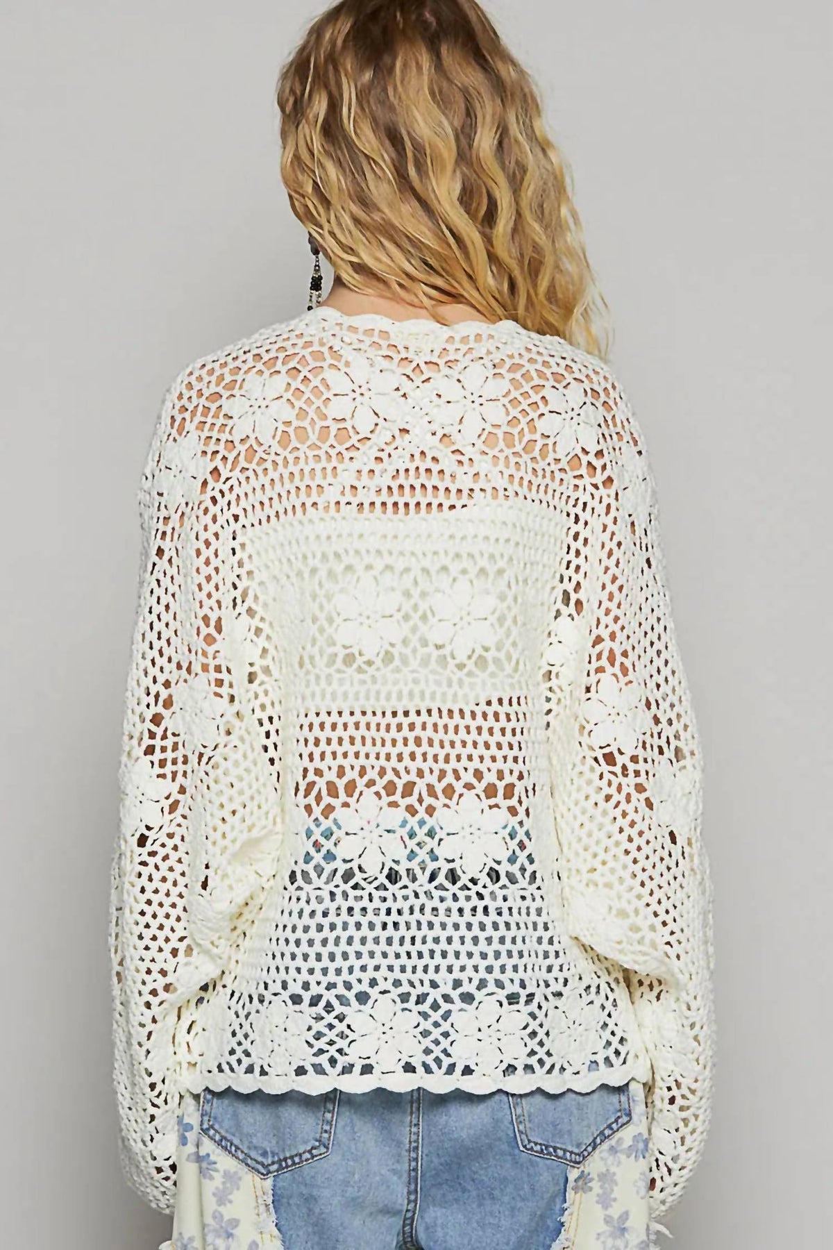 Pol - Crochet Open-front Cardigan