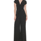 Vince Camuto Womens Twist Front Jumpsuit Black Large