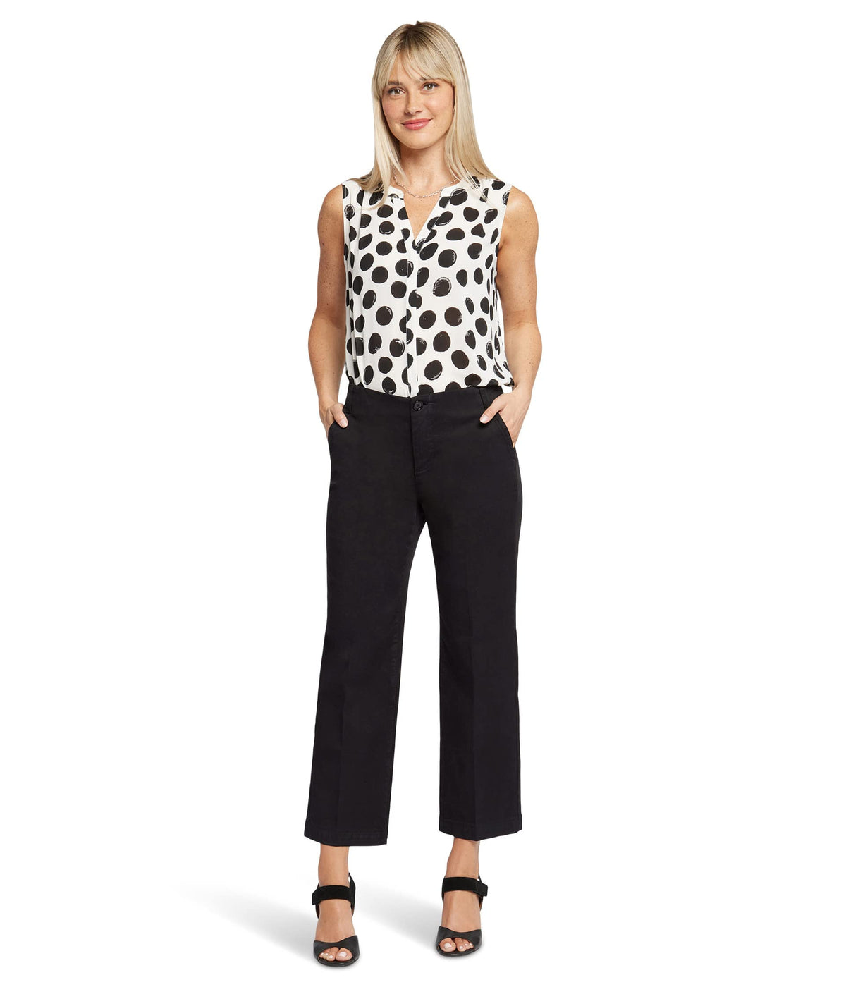 NYDJ Marilyn Ankle Trousers Black 6 27