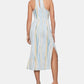 BCBGeneration Women's Draped High Low Midi Dress White Size Small