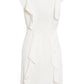 BCBGMAXAZRIA Women's Max Azria Ruffled Sleeveless V Neck Mini Dress White Size 4