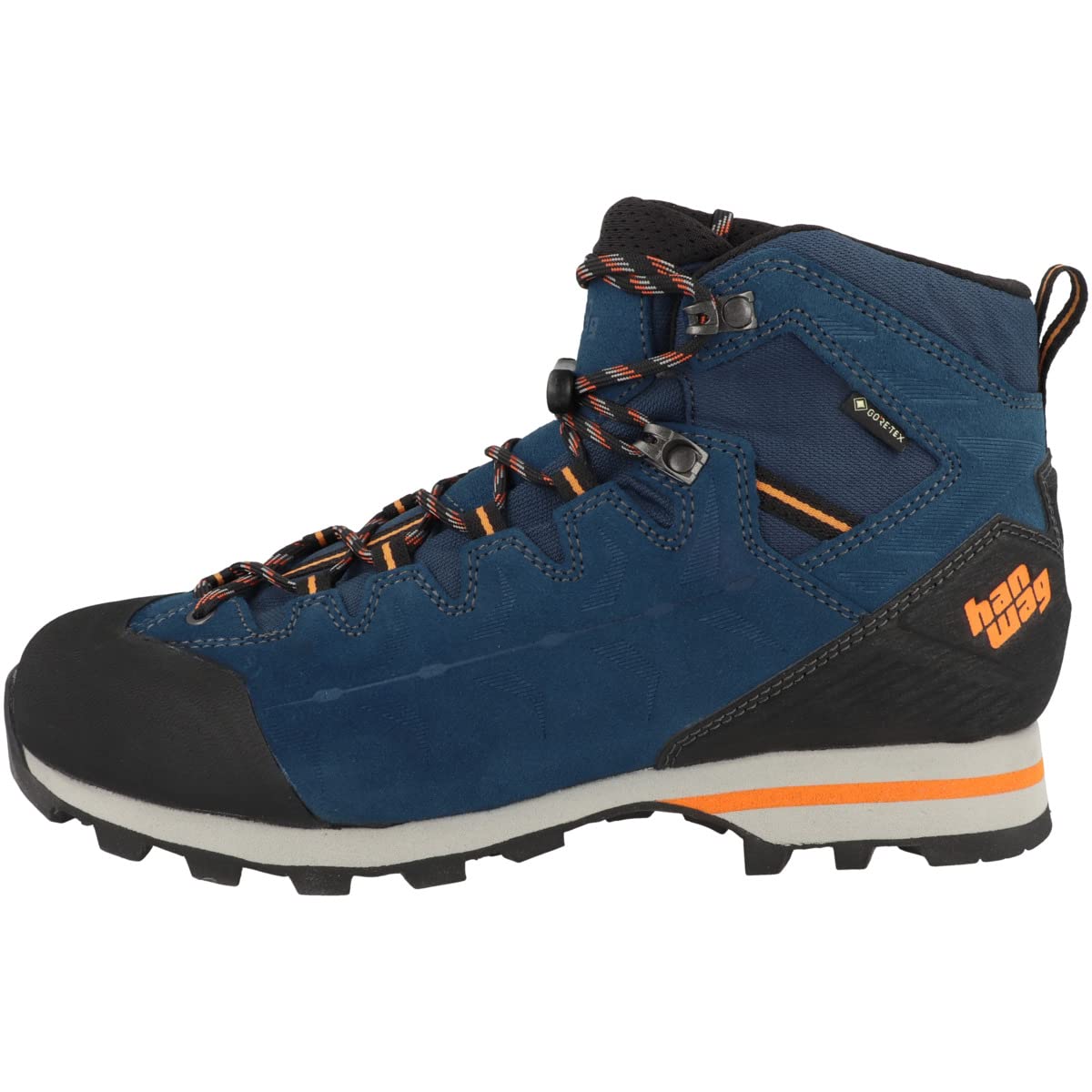 Hanwag Mens Makra Light GTX Hiking Boots Seablue Orange