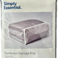 Set of 5 Clear Vinyl Zippered Storage Bags 25x21x11 Inch
